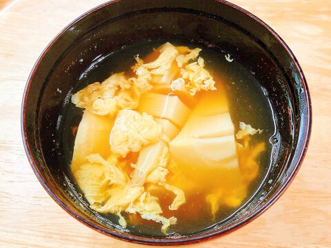 タケノコと卵のすまし汁